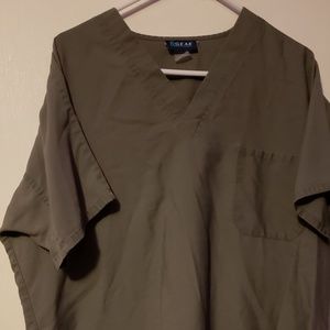 Grey scrub top